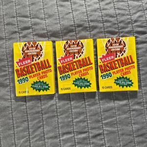 Fleer Basketball 1990 Player Photo Cards - Michael Jordan Potential 3 packs 15